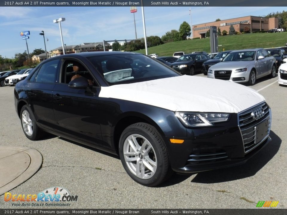 2017 Audi A4 2.0T Premium quattro Moonlight Blue Metallic / Nougat Brown Photo #7