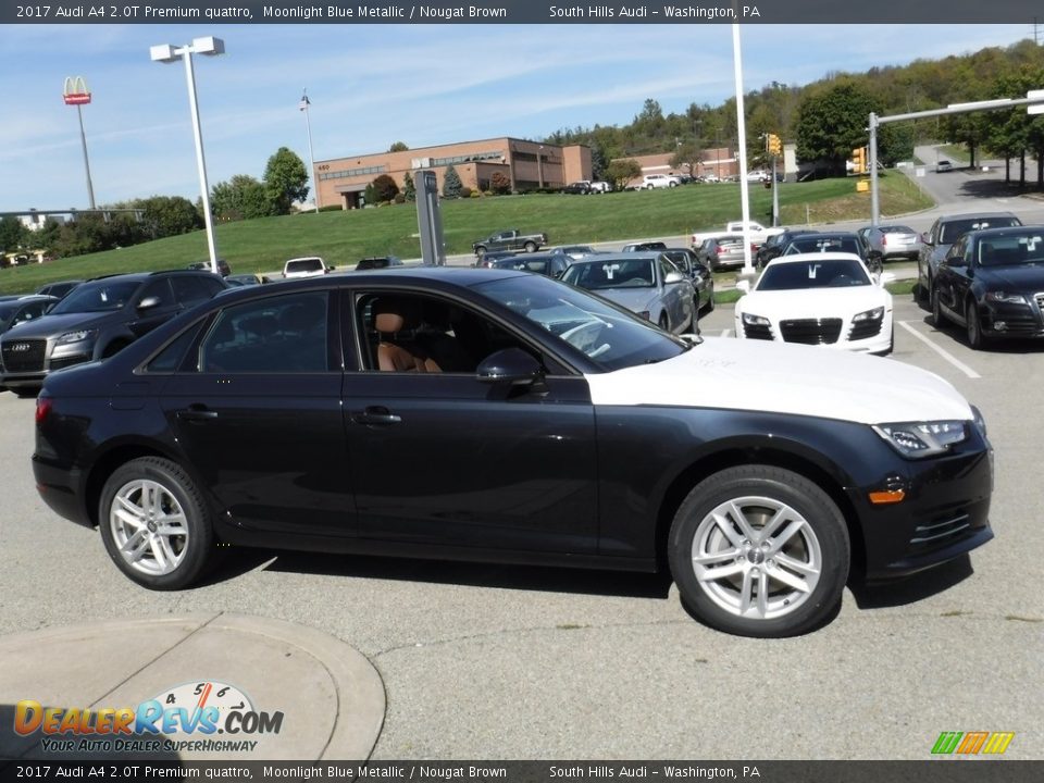 2017 Audi A4 2.0T Premium quattro Moonlight Blue Metallic / Nougat Brown Photo #8