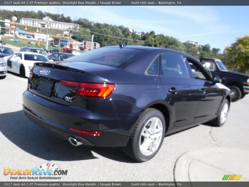2017 Audi A4 2.0T Premium quattro Moonlight Blue Metallic / Nougat Brown Photo #11