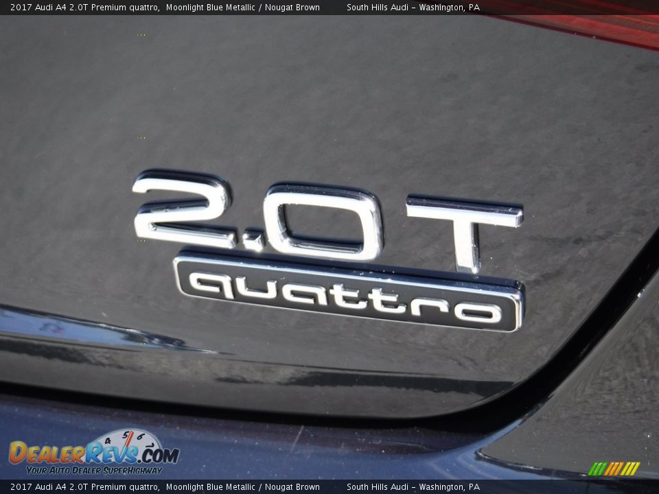 2017 Audi A4 2.0T Premium quattro Moonlight Blue Metallic / Nougat Brown Photo #12