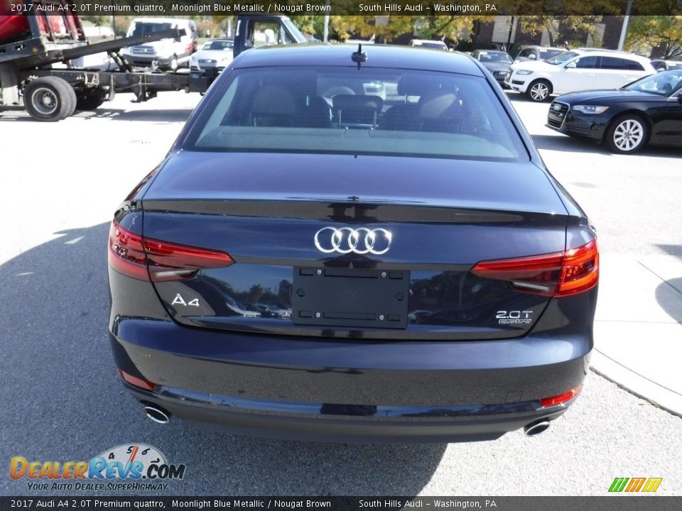 2017 Audi A4 2.0T Premium quattro Moonlight Blue Metallic / Nougat Brown Photo #13