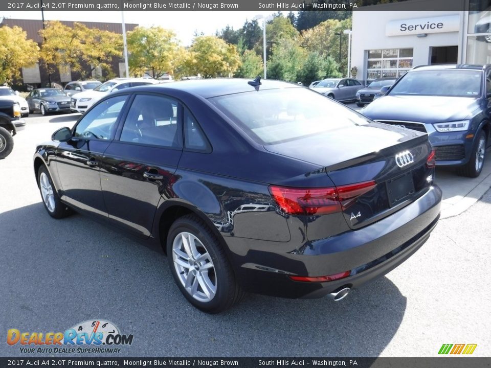 2017 Audi A4 2.0T Premium quattro Moonlight Blue Metallic / Nougat Brown Photo #14