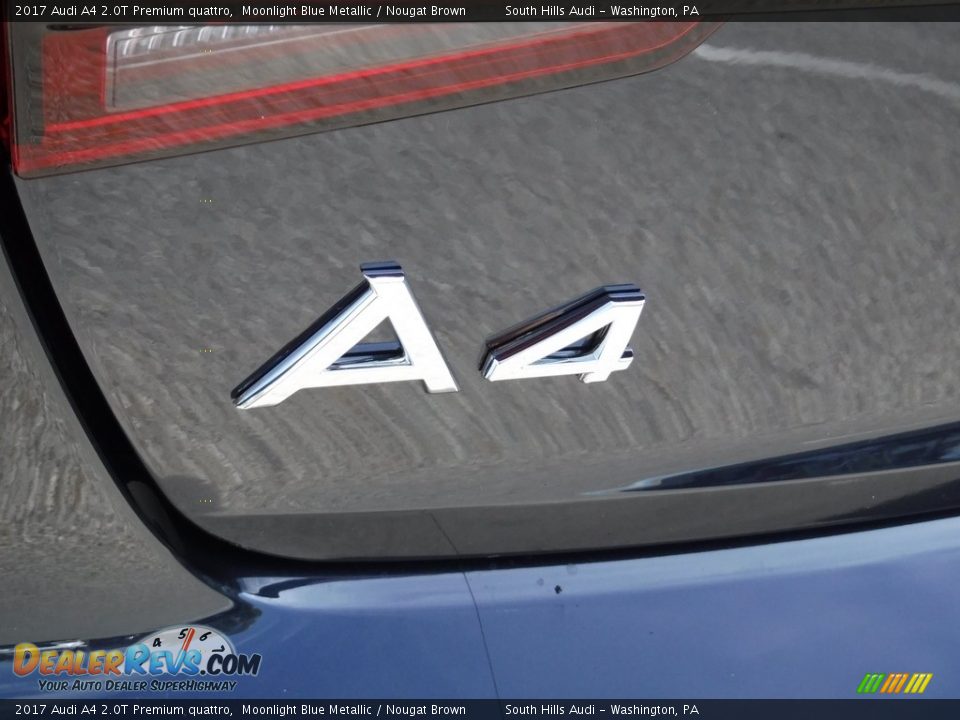 2017 Audi A4 2.0T Premium quattro Moonlight Blue Metallic / Nougat Brown Photo #15