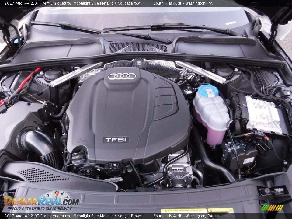 2017 Audi A4 2.0T Premium quattro Moonlight Blue Metallic / Nougat Brown Photo #16
