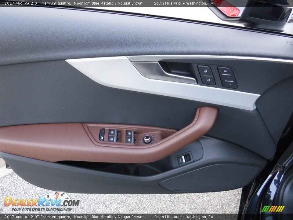 2017 Audi A4 2.0T Premium quattro Moonlight Blue Metallic / Nougat Brown Photo #18