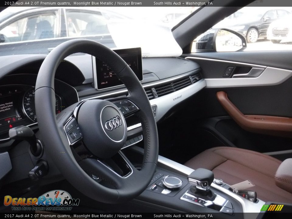 2017 Audi A4 2.0T Premium quattro Moonlight Blue Metallic / Nougat Brown Photo #19