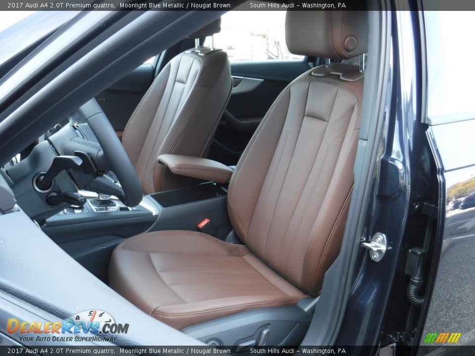 2017 Audi A4 2.0T Premium quattro Moonlight Blue Metallic / Nougat Brown Photo #20
