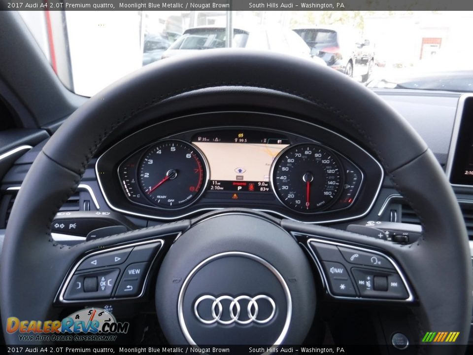 2017 Audi A4 2.0T Premium quattro Moonlight Blue Metallic / Nougat Brown Photo #27