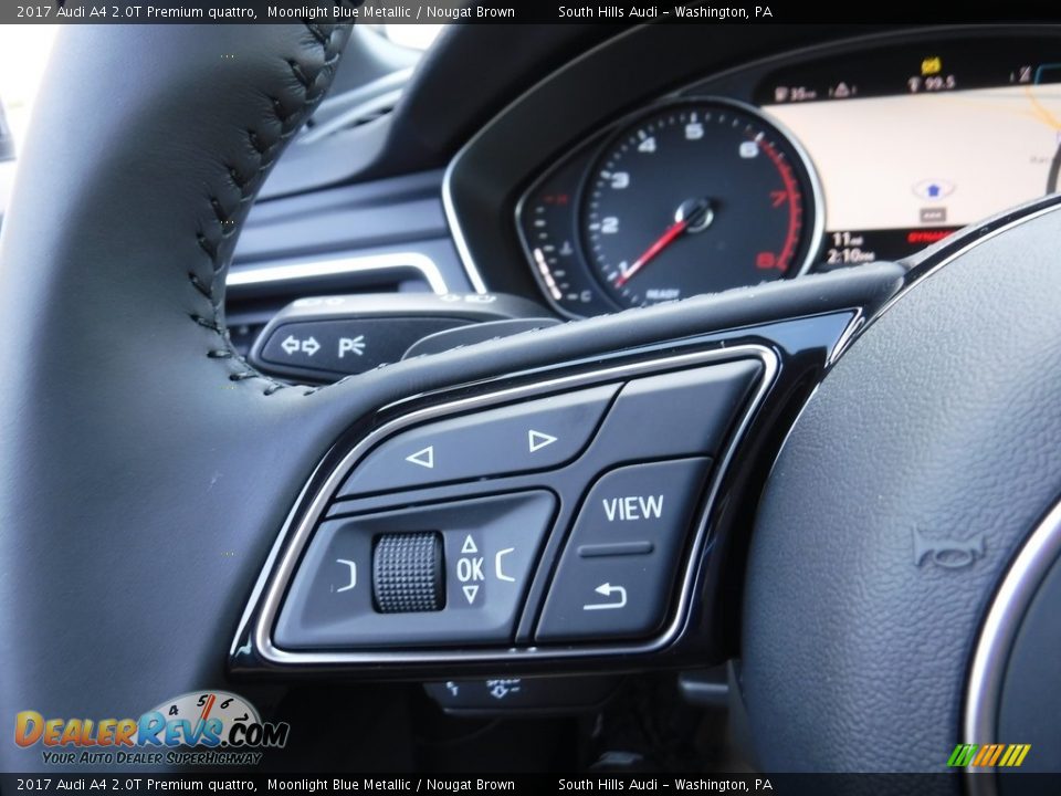 2017 Audi A4 2.0T Premium quattro Moonlight Blue Metallic / Nougat Brown Photo #29