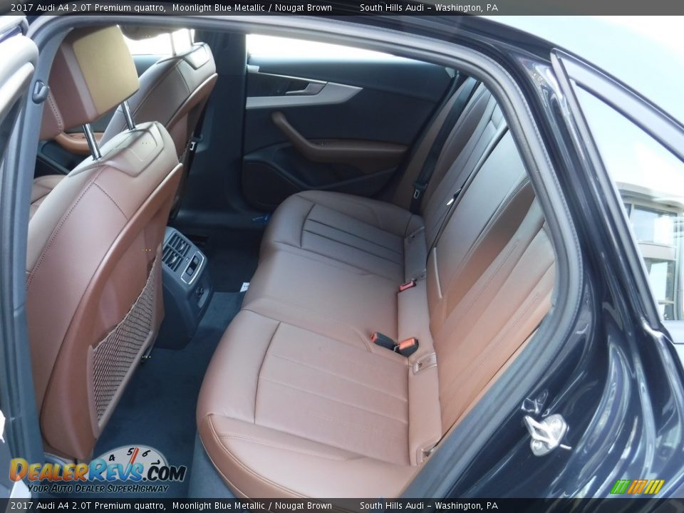 2017 Audi A4 2.0T Premium quattro Moonlight Blue Metallic / Nougat Brown Photo #31