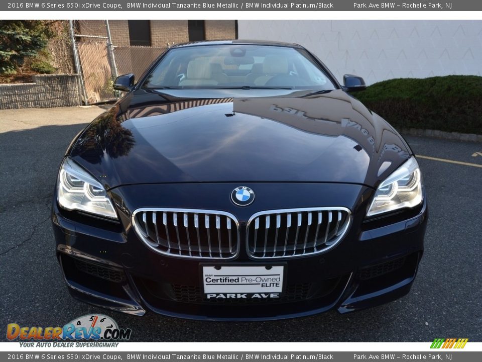 2016 BMW 6 Series 650i xDrive Coupe BMW Individual Tanzanite Blue Metallic / BMW Individual Platinum/Black Photo #7