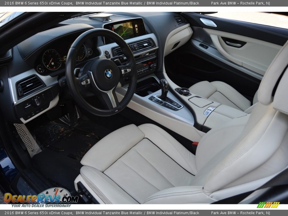 BMW Individual Platinum/Black Interior - 2016 BMW 6 Series 650i xDrive Coupe Photo #10