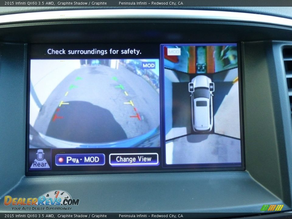 2015 Infiniti QX60 3.5 AWD Graphite Shadow / Graphite Photo #10