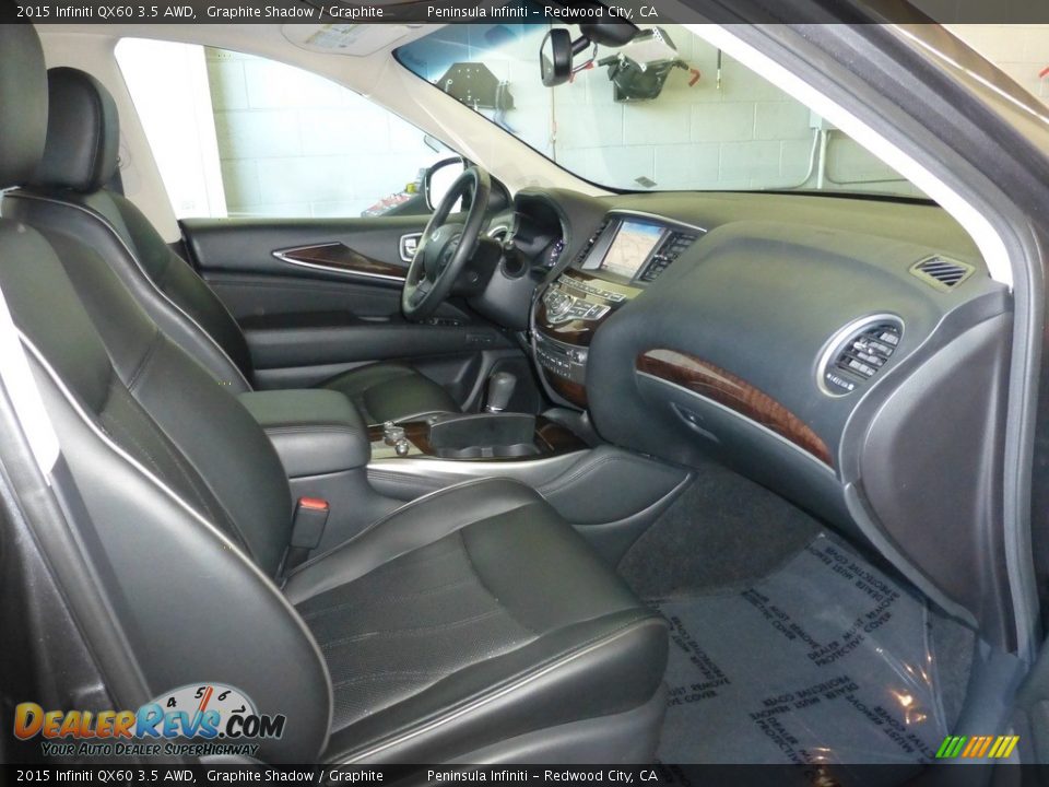 2015 Infiniti QX60 3.5 AWD Graphite Shadow / Graphite Photo #12