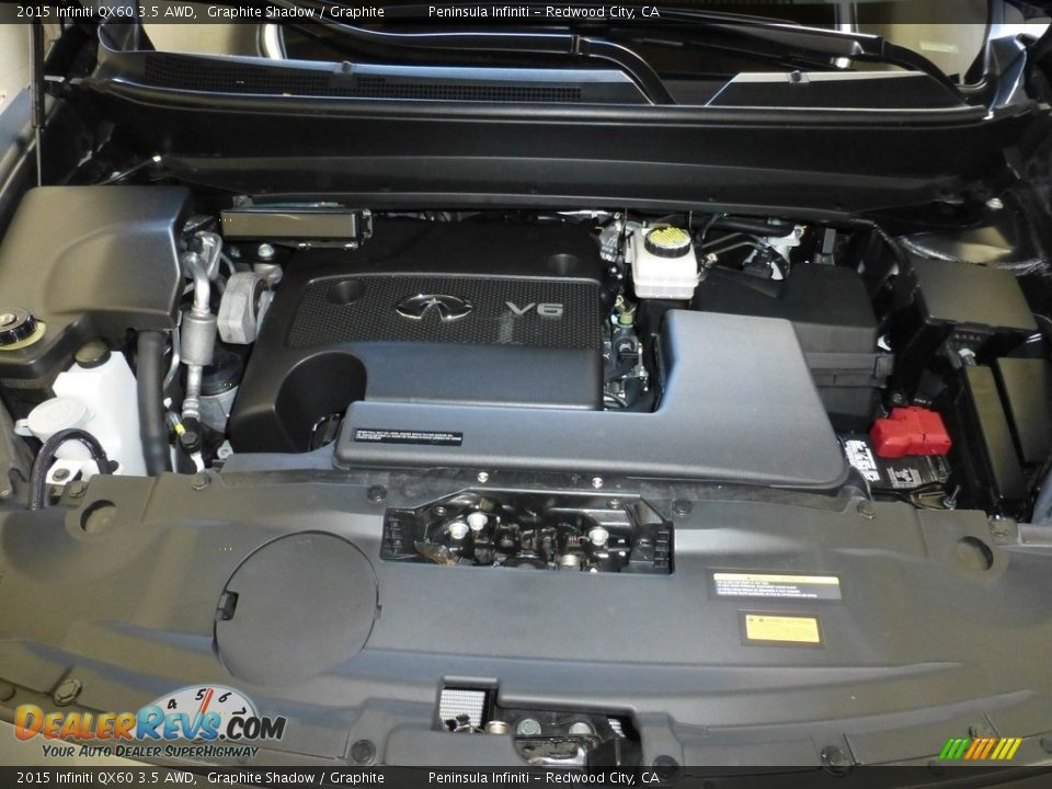 2015 Infiniti QX60 3.5 AWD Graphite Shadow / Graphite Photo #13