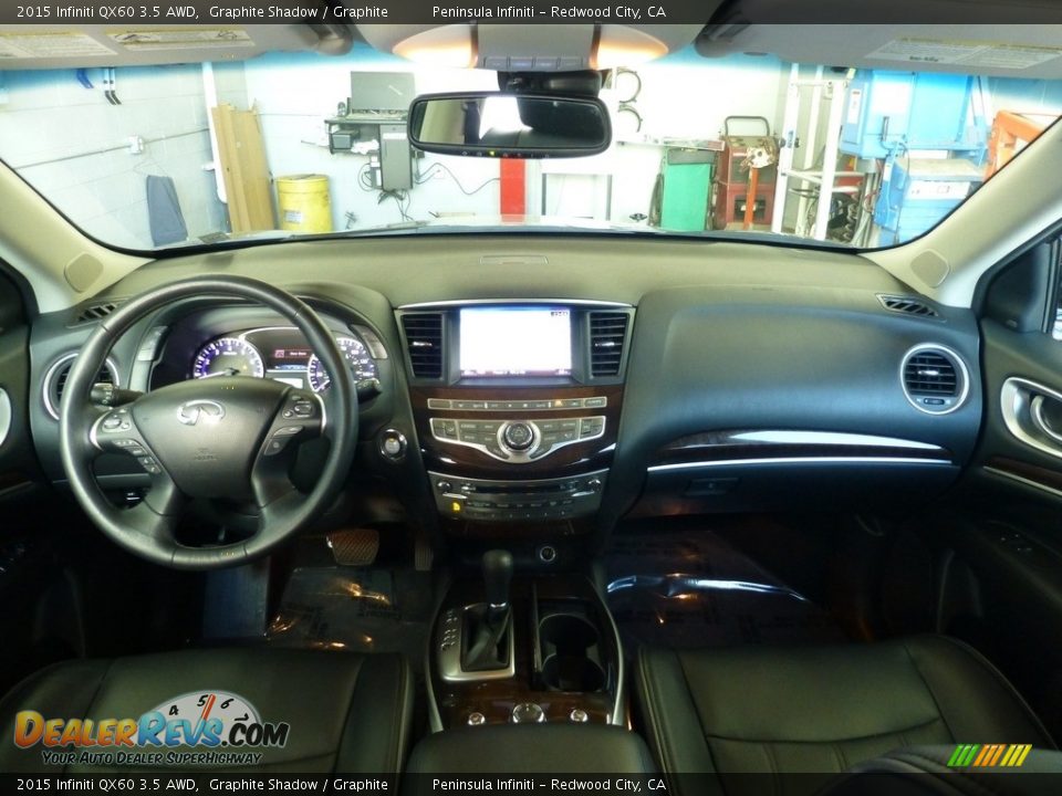 2015 Infiniti QX60 3.5 AWD Graphite Shadow / Graphite Photo #14