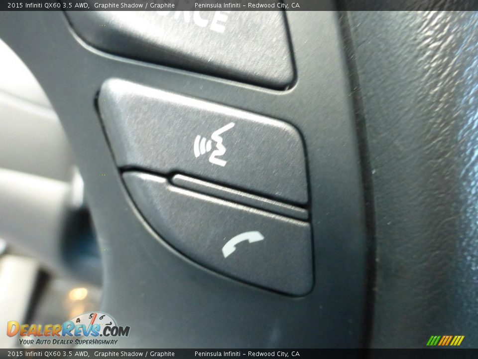 2015 Infiniti QX60 3.5 AWD Graphite Shadow / Graphite Photo #17