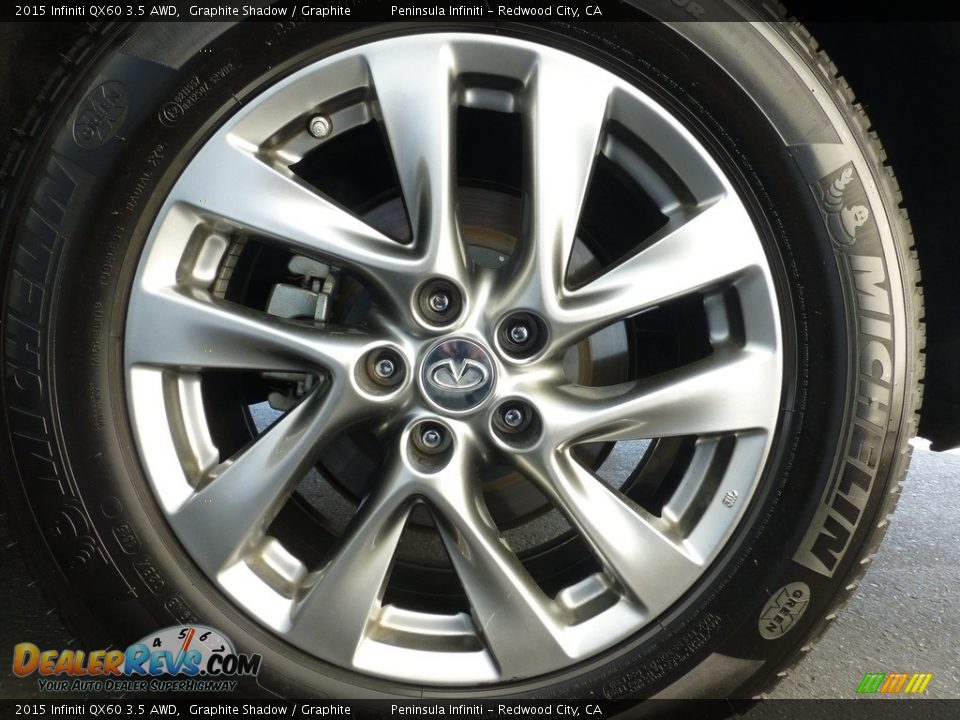 2015 Infiniti QX60 3.5 AWD Graphite Shadow / Graphite Photo #19