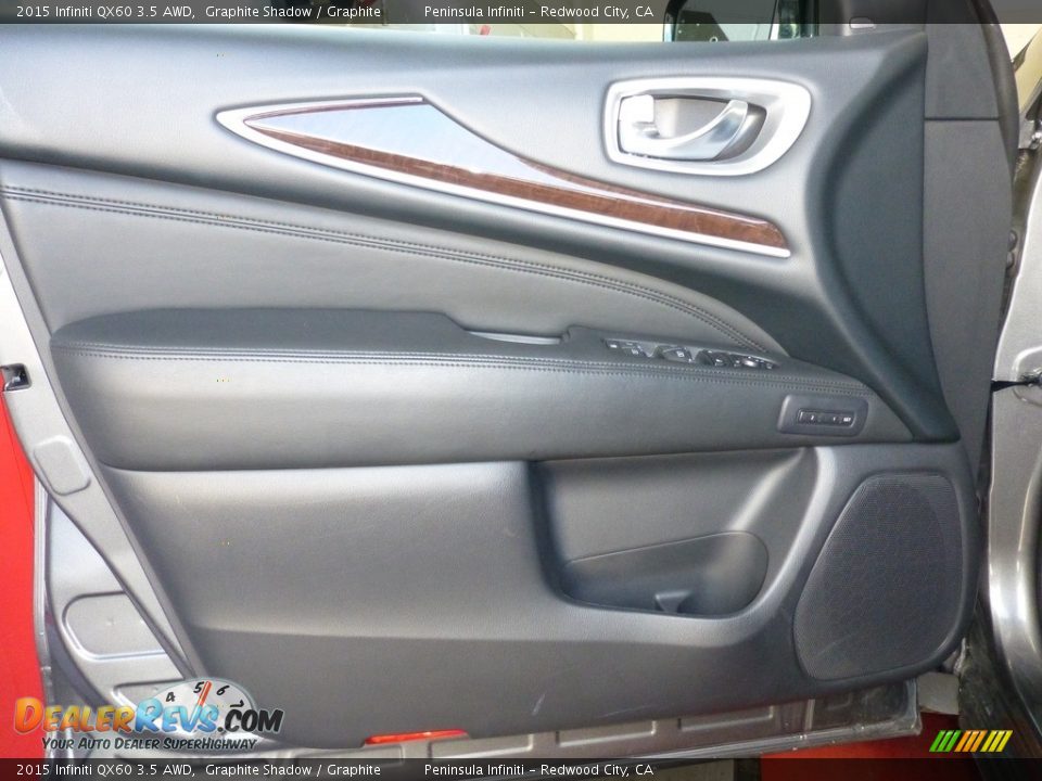 2015 Infiniti QX60 3.5 AWD Graphite Shadow / Graphite Photo #24
