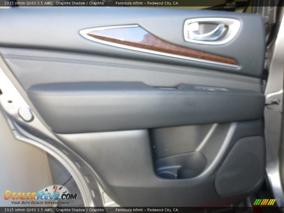 2015 Infiniti QX60 3.5 AWD Graphite Shadow / Graphite Photo #25