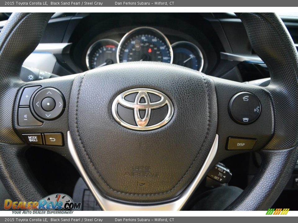 2015 Toyota Corolla LE Black Sand Pearl / Steel Gray Photo #14