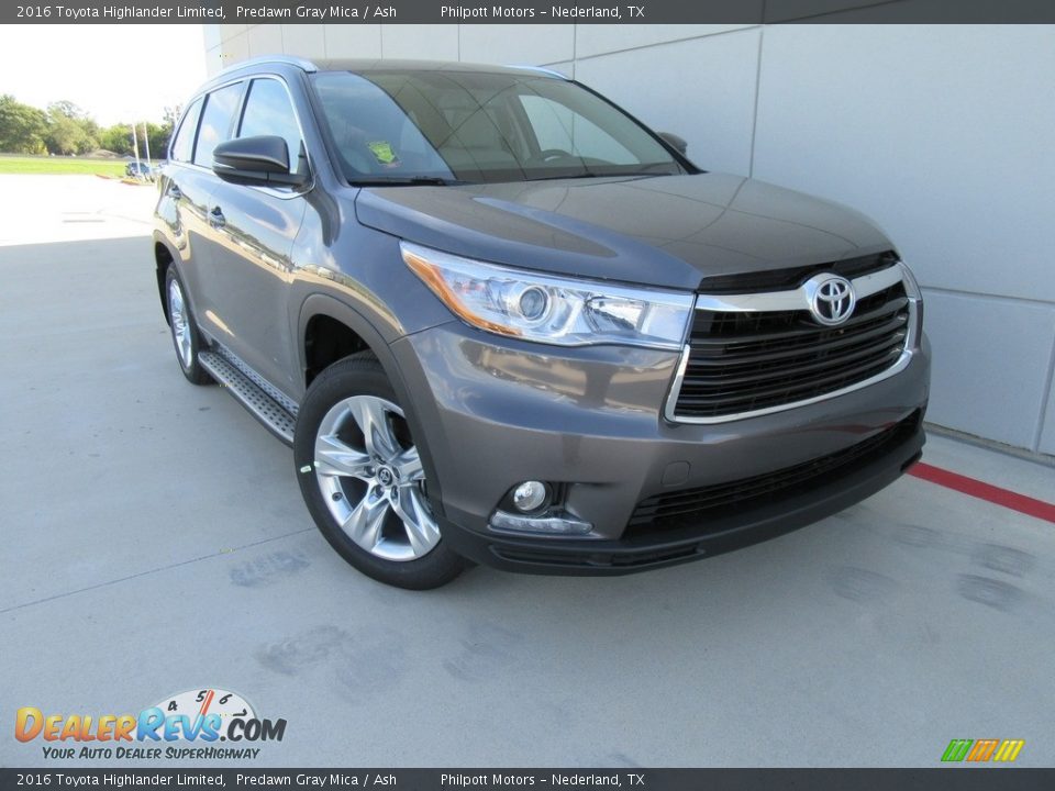2016 Toyota Highlander Limited Predawn Gray Mica / Ash Photo #1