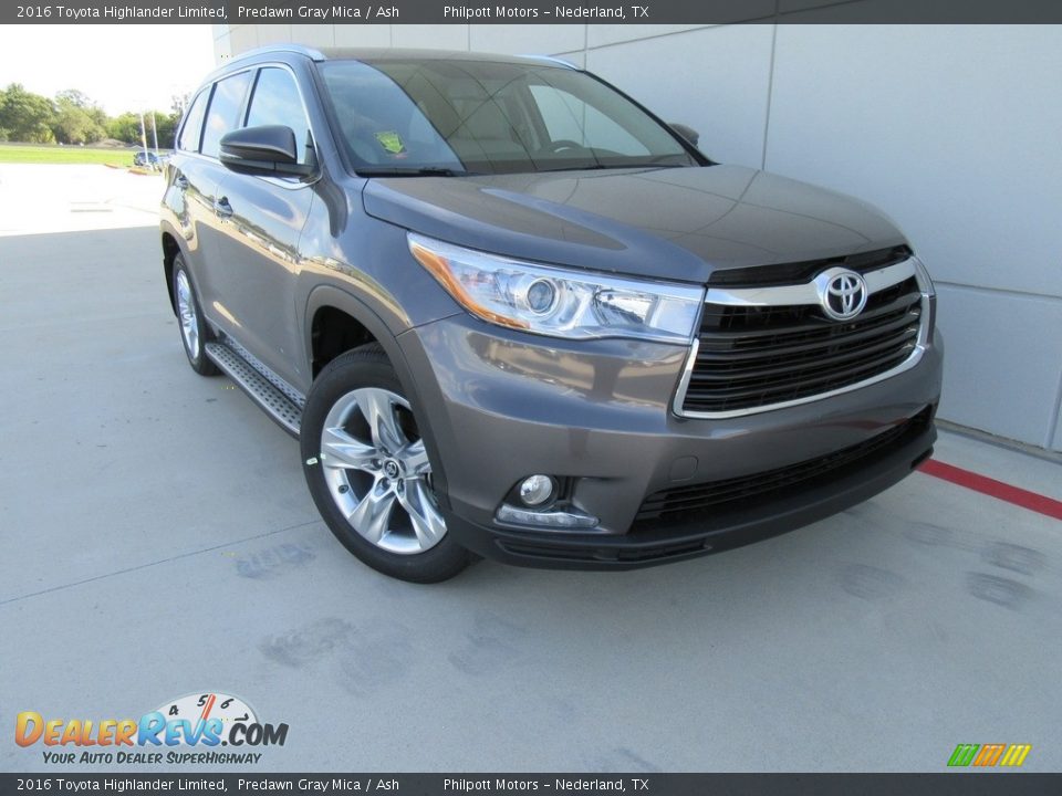 2016 Toyota Highlander Limited Predawn Gray Mica / Ash Photo #2