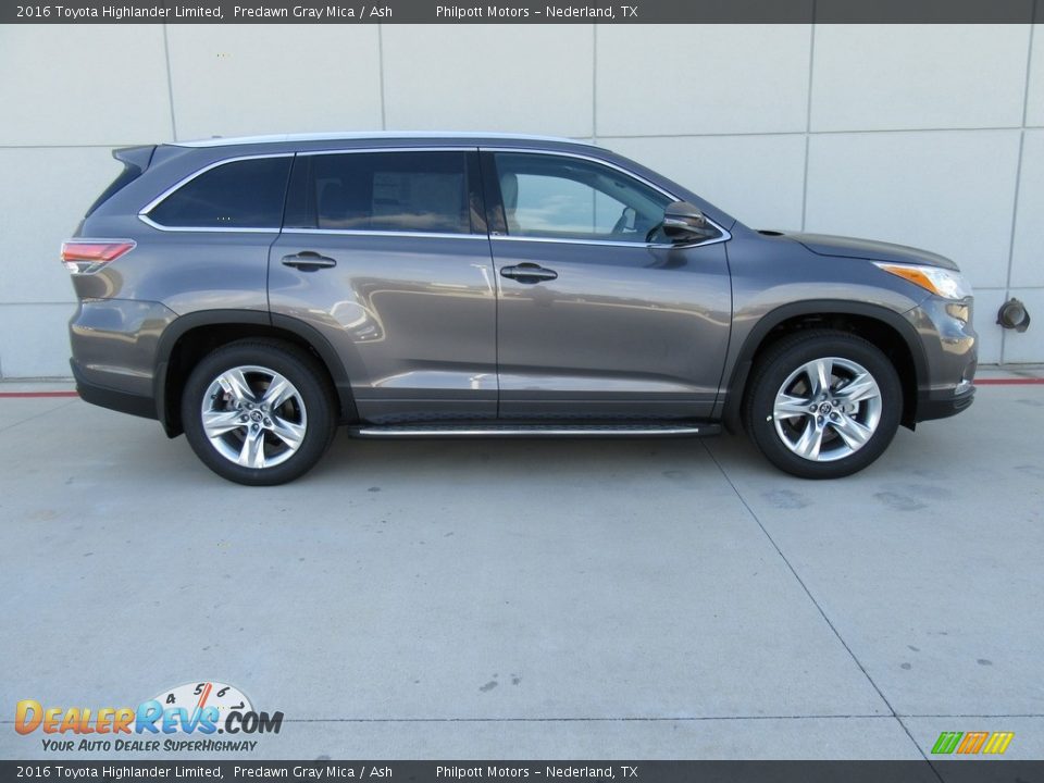 2016 Toyota Highlander Limited Predawn Gray Mica / Ash Photo #3