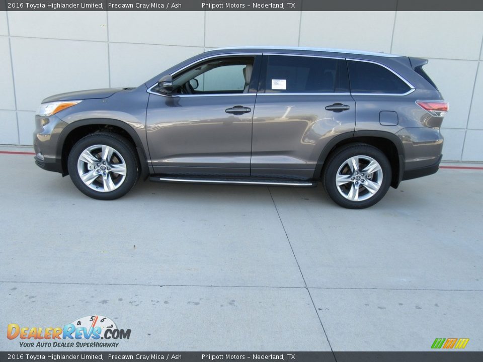 2016 Toyota Highlander Limited Predawn Gray Mica / Ash Photo #6