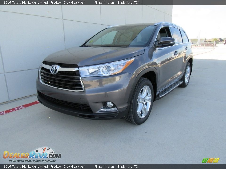 2016 Toyota Highlander Limited Predawn Gray Mica / Ash Photo #7