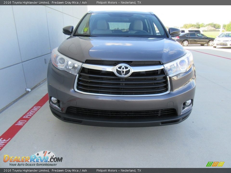2016 Toyota Highlander Limited Predawn Gray Mica / Ash Photo #8