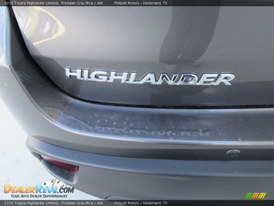 2016 Toyota Highlander Limited Predawn Gray Mica / Ash Photo #14