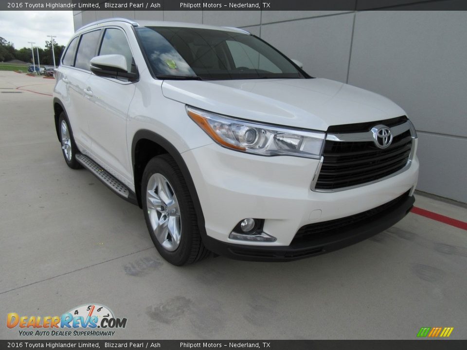 2016 Toyota Highlander Limited Blizzard Pearl / Ash Photo #1