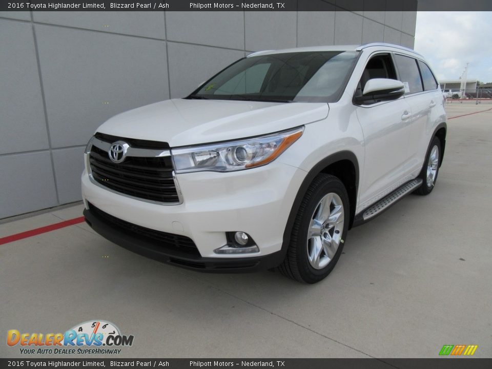 2016 Toyota Highlander Limited Blizzard Pearl / Ash Photo #7