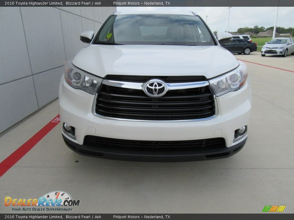 2016 Toyota Highlander Limited Blizzard Pearl / Ash Photo #8