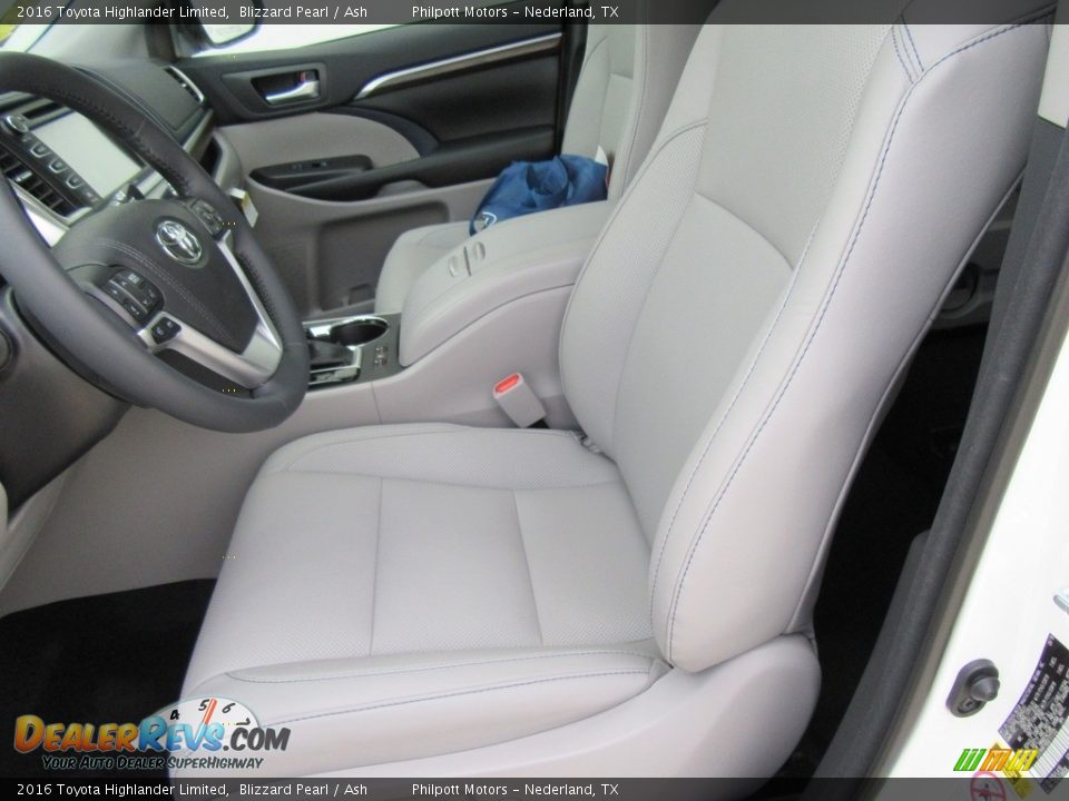 2016 Toyota Highlander Limited Blizzard Pearl / Ash Photo #23