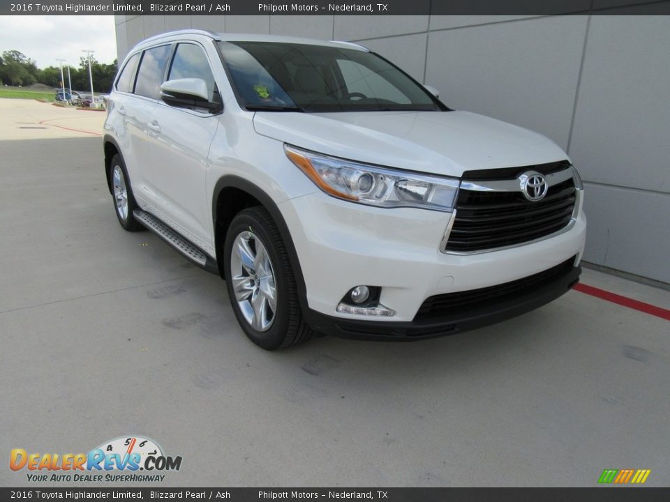 2016 Toyota Highlander Limited Blizzard Pearl / Ash Photo #1