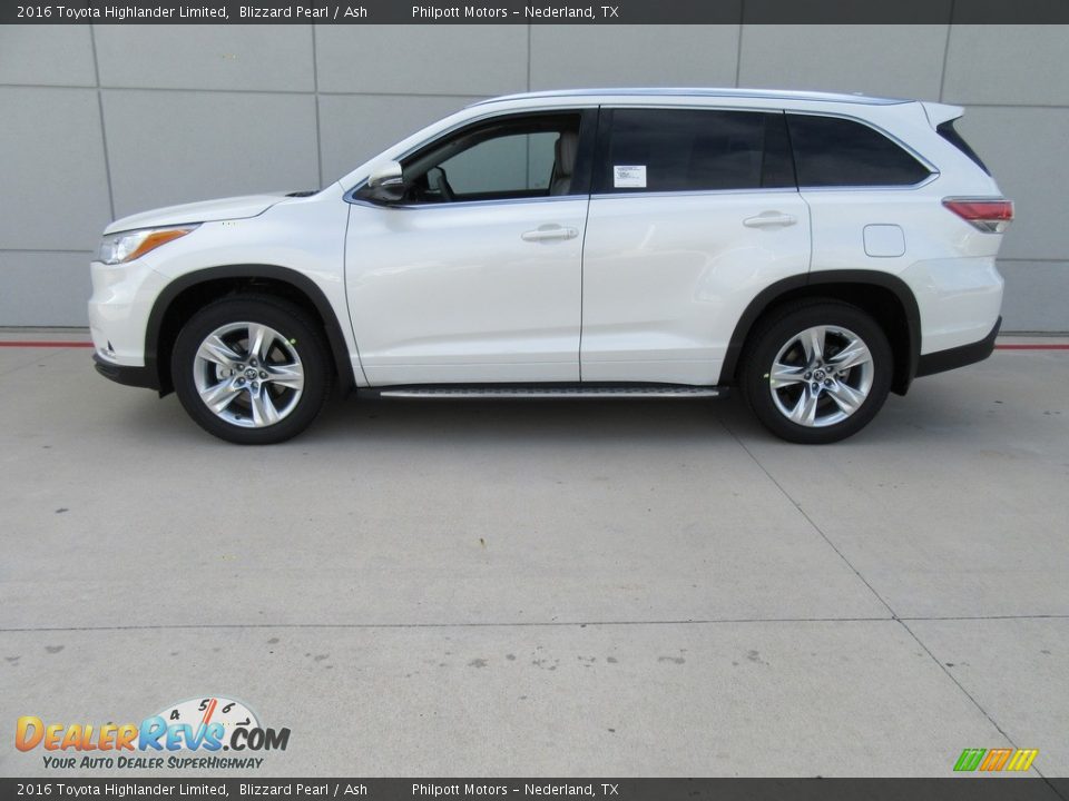 2016 Toyota Highlander Limited Blizzard Pearl / Ash Photo #6