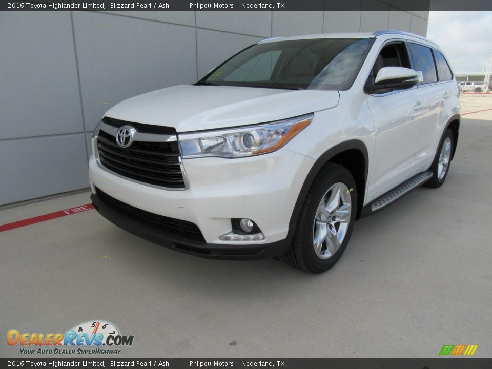 2016 Toyota Highlander Limited Blizzard Pearl / Ash Photo #7