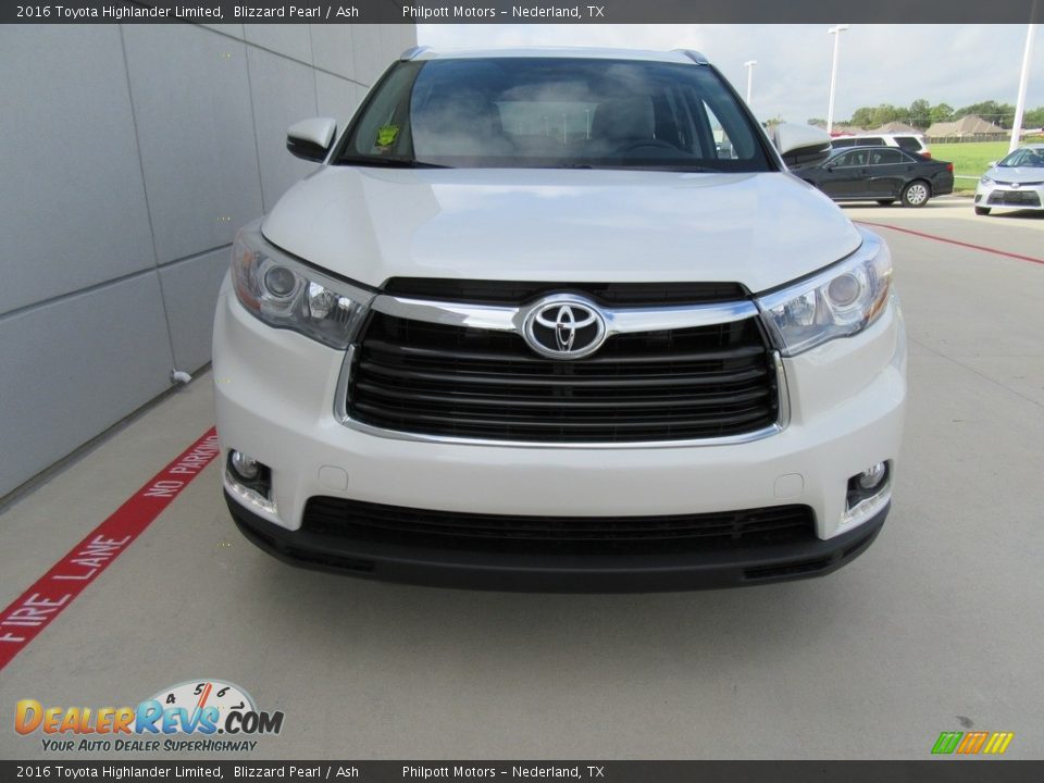 2016 Toyota Highlander Limited Blizzard Pearl / Ash Photo #8