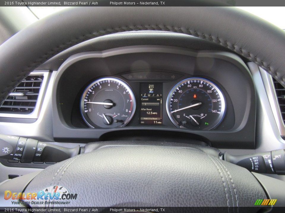 2016 Toyota Highlander Limited Blizzard Pearl / Ash Photo #34