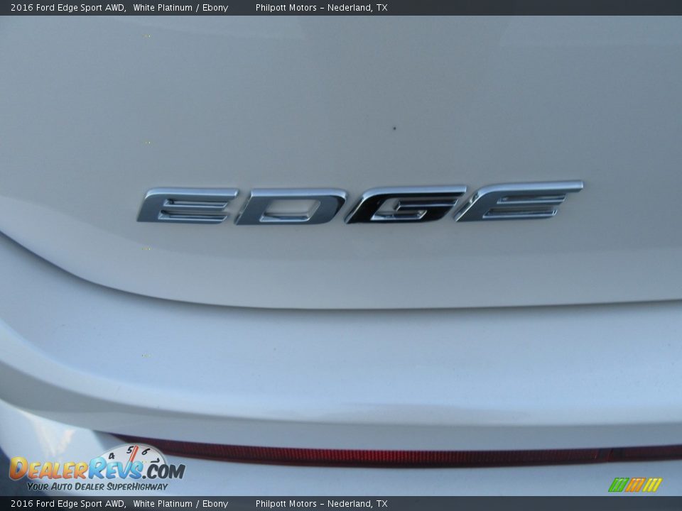 2016 Ford Edge Sport AWD White Platinum / Ebony Photo #13