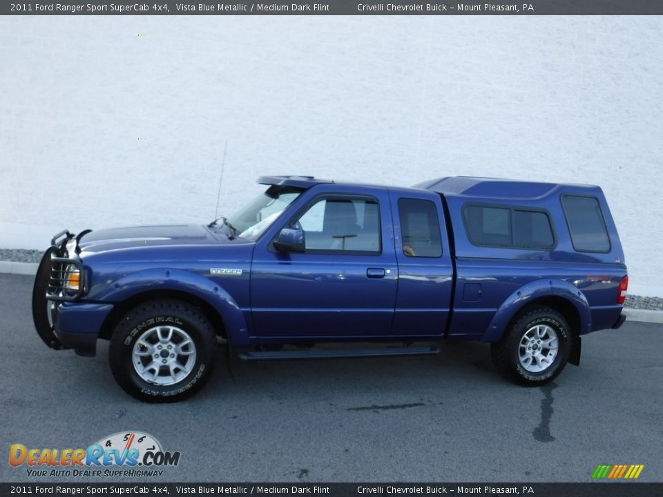 2011 Ford Ranger Sport SuperCab 4x4 Vista Blue Metallic / Medium Dark Flint Photo #2
