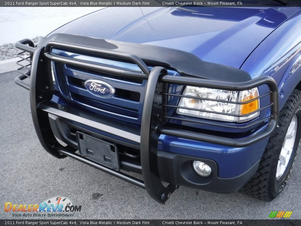 2011 Ford Ranger Sport SuperCab 4x4 Vista Blue Metallic / Medium Dark Flint Photo #9