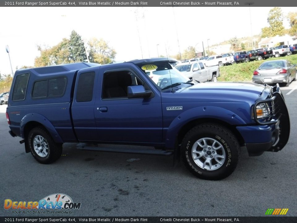 2011 Ford Ranger Sport SuperCab 4x4 Vista Blue Metallic / Medium Dark Flint Photo #11
