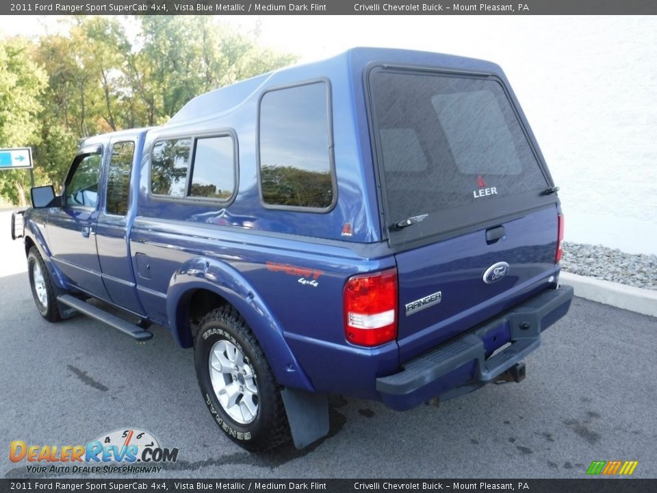 2011 Ford Ranger Sport SuperCab 4x4 Vista Blue Metallic / Medium Dark Flint Photo #15