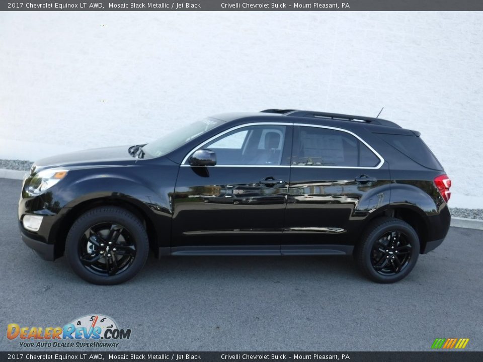 2017 Chevrolet Equinox LT AWD Mosaic Black Metallic / Jet Black Photo #2