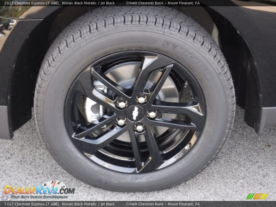 2017 Chevrolet Equinox LT AWD Mosaic Black Metallic / Jet Black Photo #3