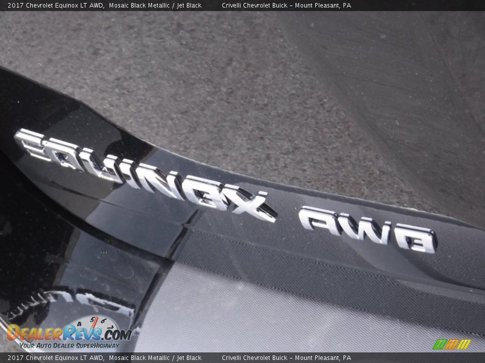 2017 Chevrolet Equinox LT AWD Mosaic Black Metallic / Jet Black Photo #9