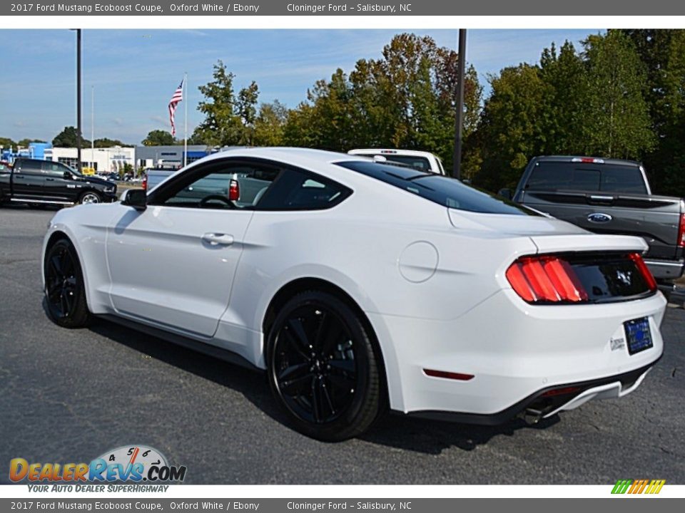 2017 Ford Mustang Ecoboost Coupe Oxford White / Ebony Photo #20